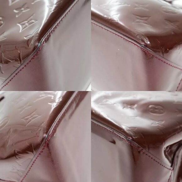 LOUIS VUITTON Wilshire PM Hand Bag Monogram Vernis Rouge Fauviste - Picture 8 of 14